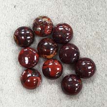 10MM ROUND CABOCHON POPPY JASPER(10PCS/BAG)